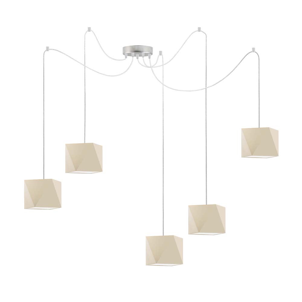 Lampa wisząca zwis żyrandol sufitowa z abażurami diament POP Z5