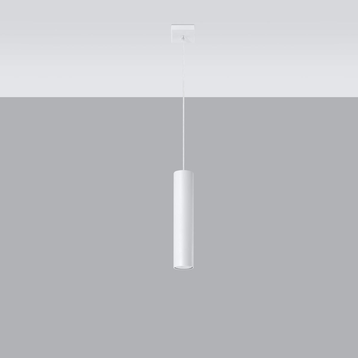 Lampa wisząca TORIS 1 biały LED 4000K - 8x8x100cm Sollux