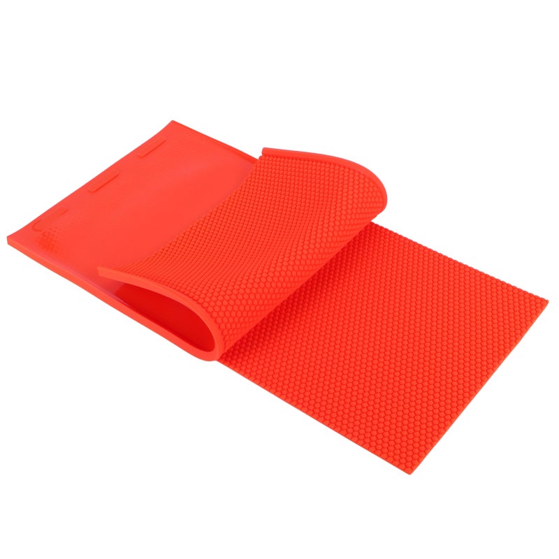 Conjunto de 2 moldes italianos de cera em relevo de 5,4 mm, com manuais de instruções, feitos de borracha, para apicultura (vermelhos). - 4