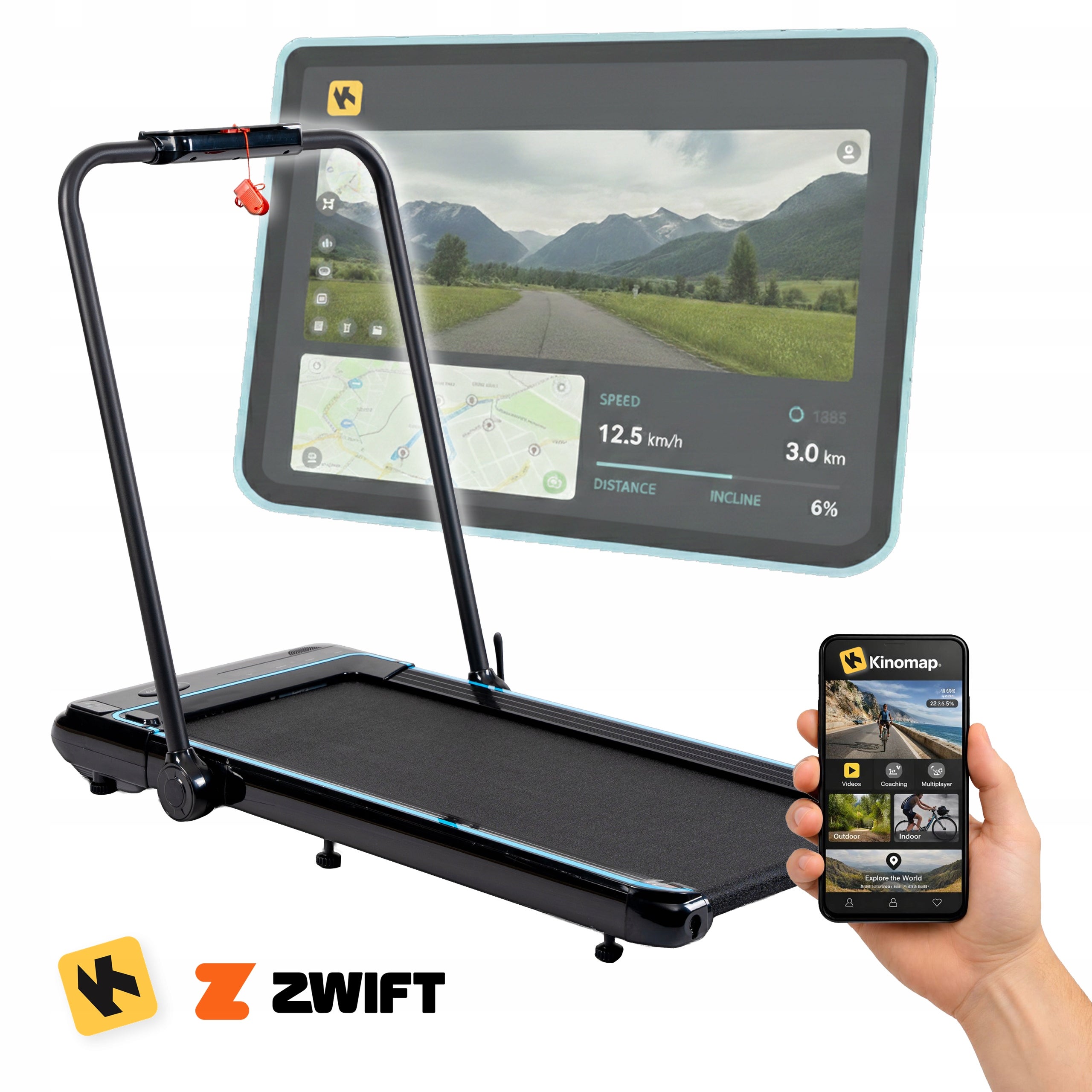 BIEŻNIA ELEKTRYCZNA DOMOWA CORCIANO GIRO SKŁADANA 130KG 3HP