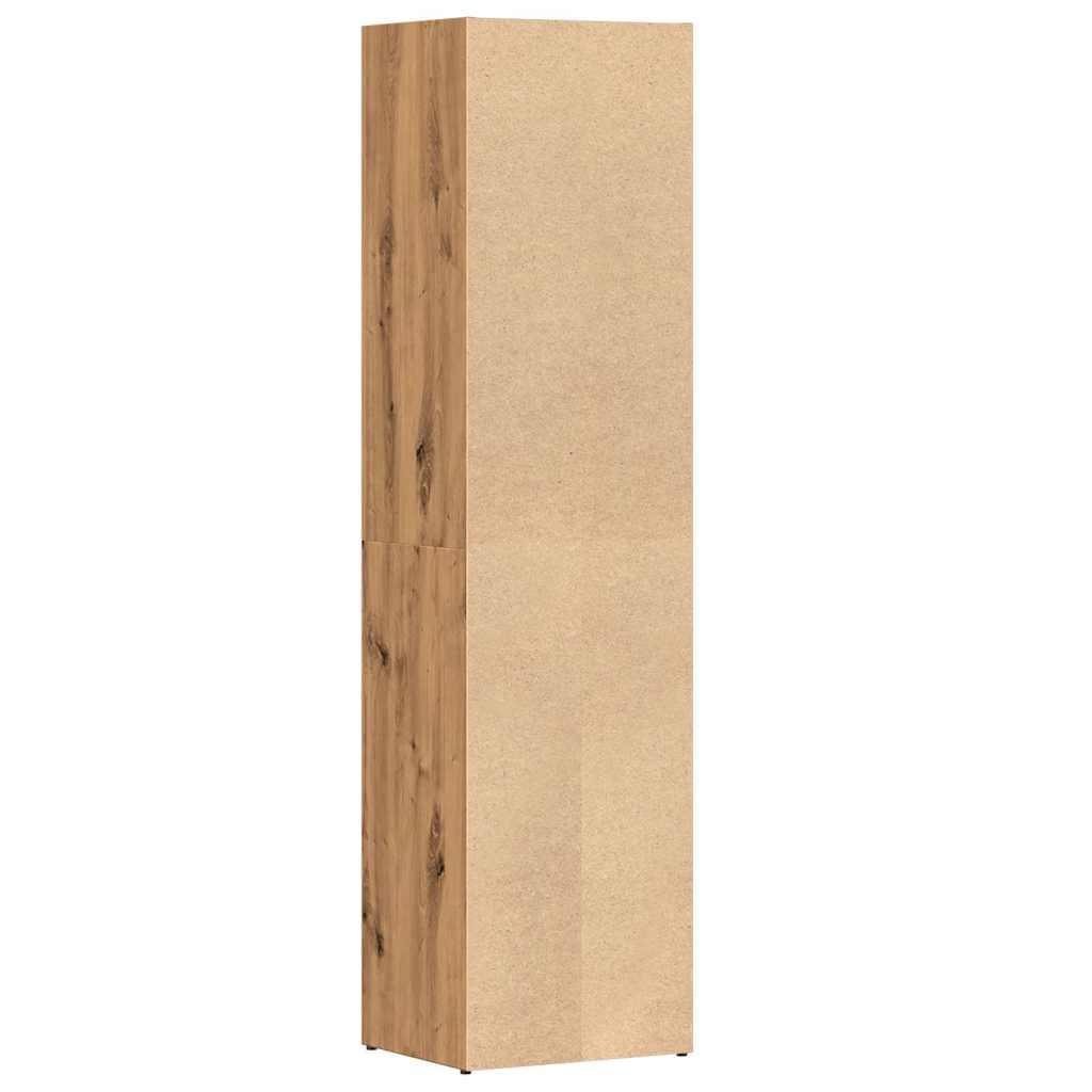 Bibliothèque | Armoire de livres | Meuble de Rangement chêne artisanal 36x30x143 cm bois d'ingénierie CFW166754 - 7