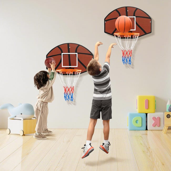 GOPLUS Panier de Basket Interieur Mural, Panneau Arrière en PE 91 x 61 CM, Mini Panier de Basket avec Anneau 45 CM, Filet Résistant, Connexion Robuste, Idéal pour Garçon, Adolescent, Adultes GOPLUS Panier de Basket Interieur Mural, Panneau Arrière en PE 91 x 61 CM, Mini Panier de Basket avec Anneau 45 CM, Filet Résistant, Connexion Robuste, Idéal pour Garçon, Adolescent, Adultes