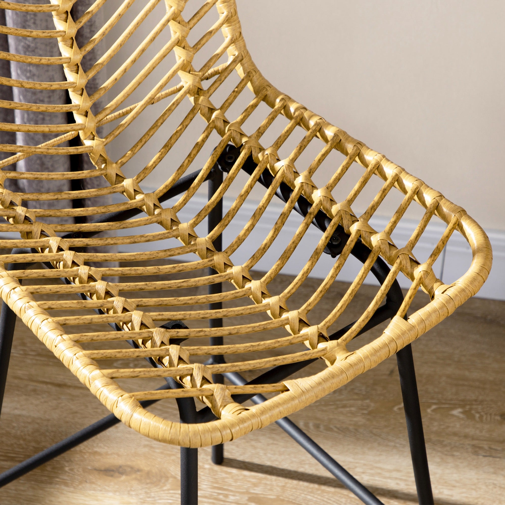 Tabourets de bar résine tressée rotin PE HOMCOM - 8