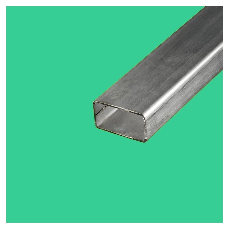 Tube rectangulaire inox 80x40 mm ep 2 mm, 4 metres Leroy Merlin