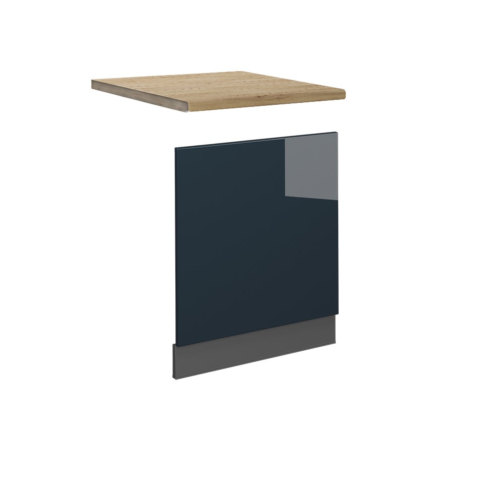 Vicco Panel przedni Fame-Line, Ciemnoniebieski wysoki połysk, 60 cm , BP Dąb