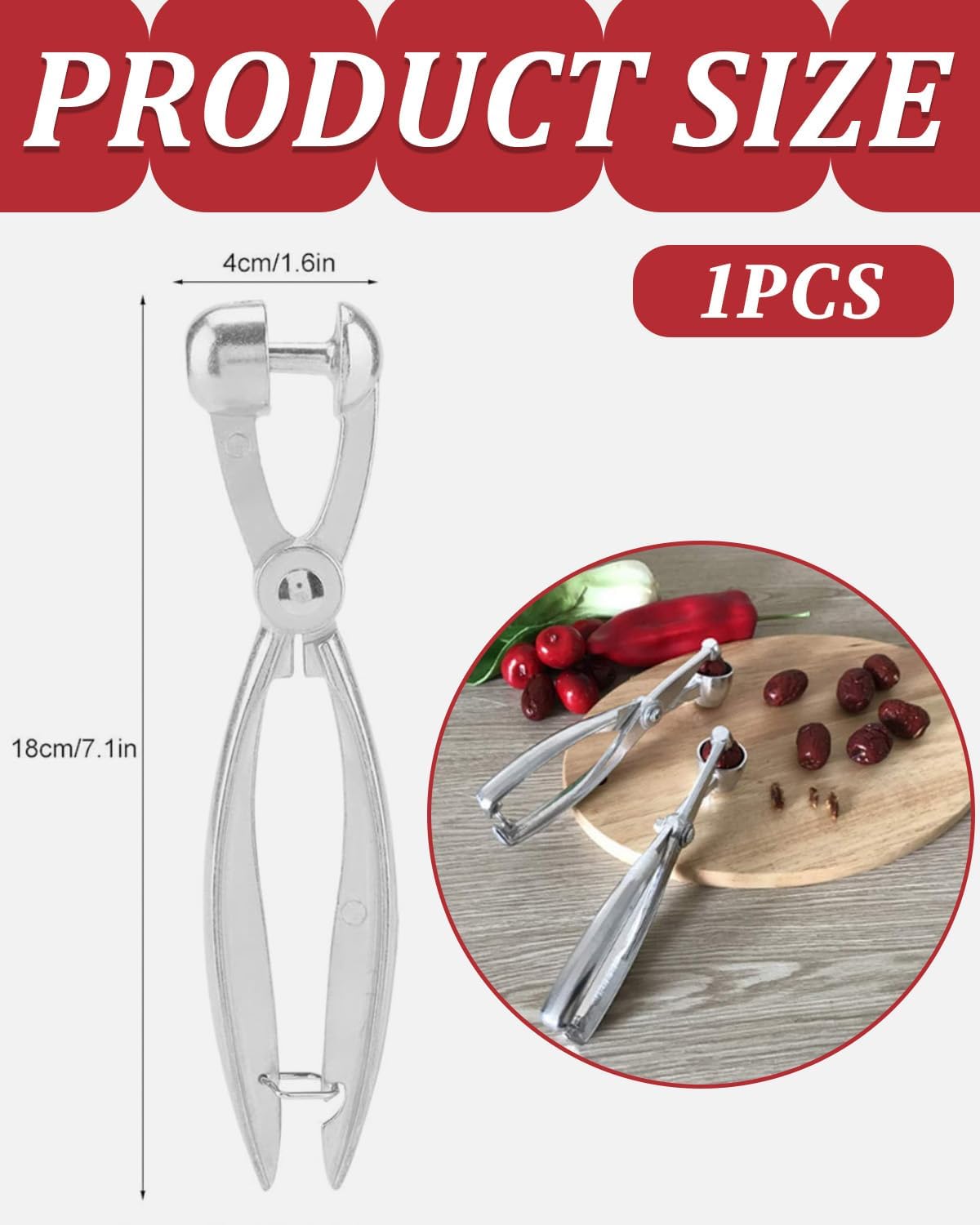 Snocciolatore Manuale Per Ciliegie E Olive - In Alluminio, Facile Da Usare, Per Cucina Domestica