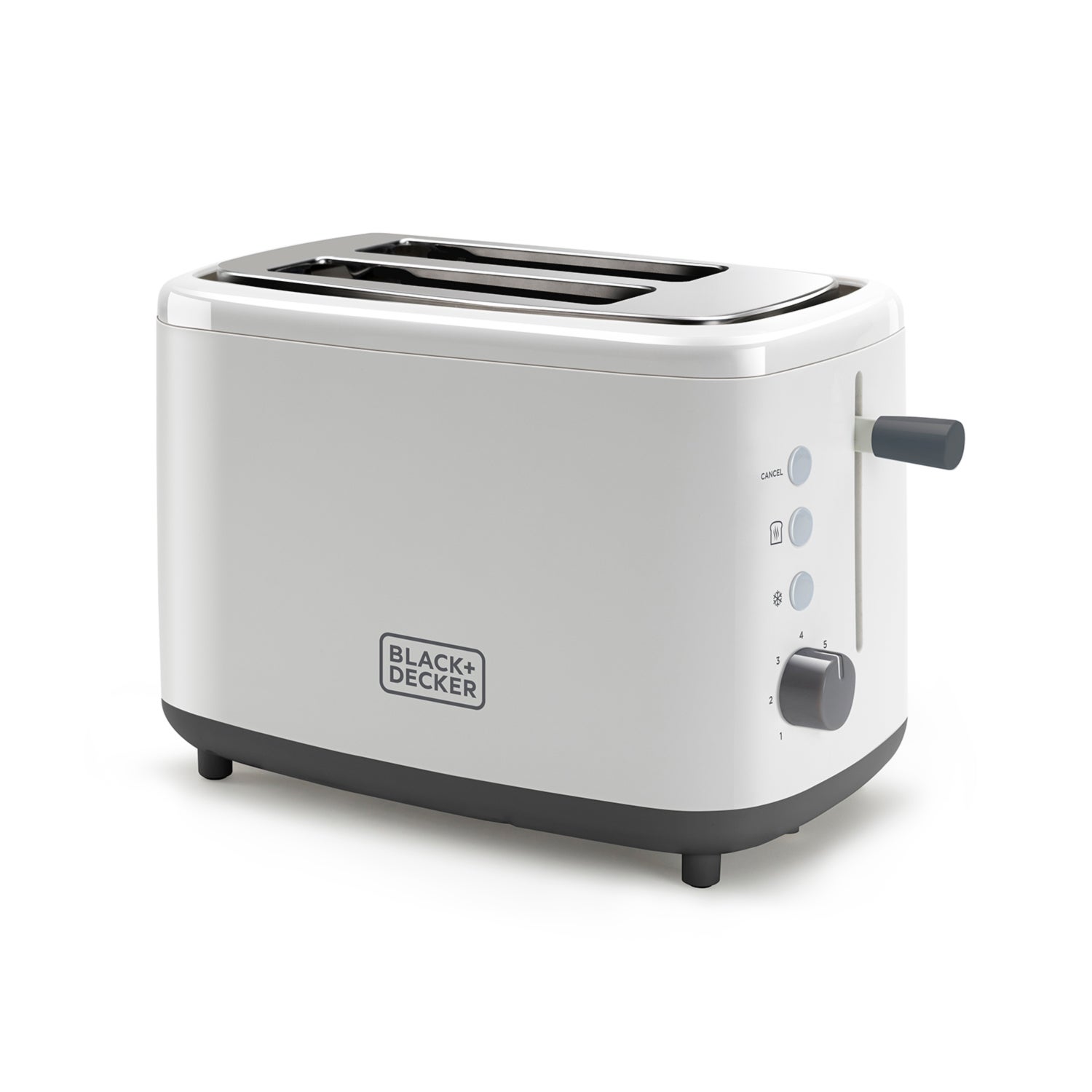 BLACK+DECKER BXTO820E - Tostapane 820W. 2 slot larghi. 7 livelli di tostatura. Sistema di autocentraggio. Funzioni: Annulla, Riscalda e Scongela. Vass