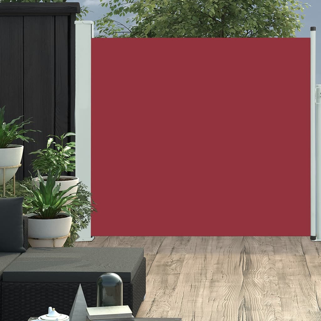 Toldo lateral | toldo parasol retráctil de jardín rojo 170x300 cm cfw83375