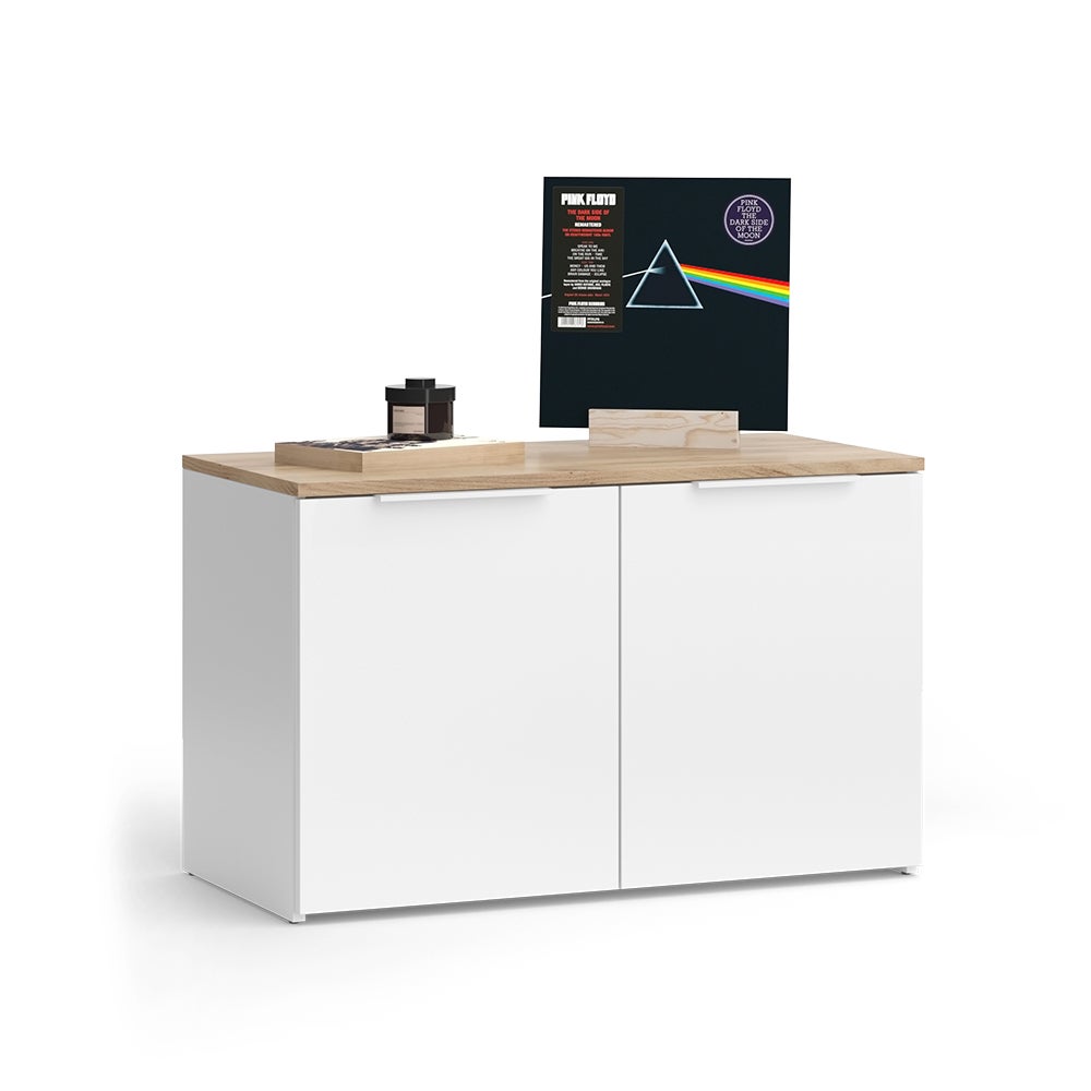 Vicco Sideboard Wido, Blanc/Sonoma, 80x50cm avec 2 portes - 7
