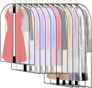 Custodia per indumenti da appendere 60 x 120 cm, Custodia protettiva per vestiti antipolvere impermeabile con cerniera, Sacca per abiti (Nero) | Leroy Merlin