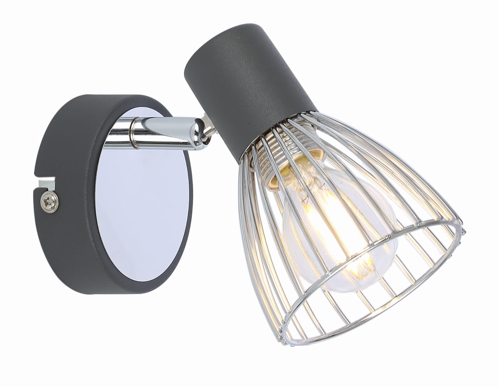 Kinkiet ścienny Modo czarny-chromowany 1xE14x40W wym: 12 x 11 x 8 cm metal IP20 Candellux