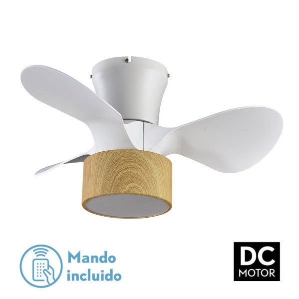 Ventilador Dc Kos Blanco Haya Led 24w Mando A Distancia Con Temporizador - 4
