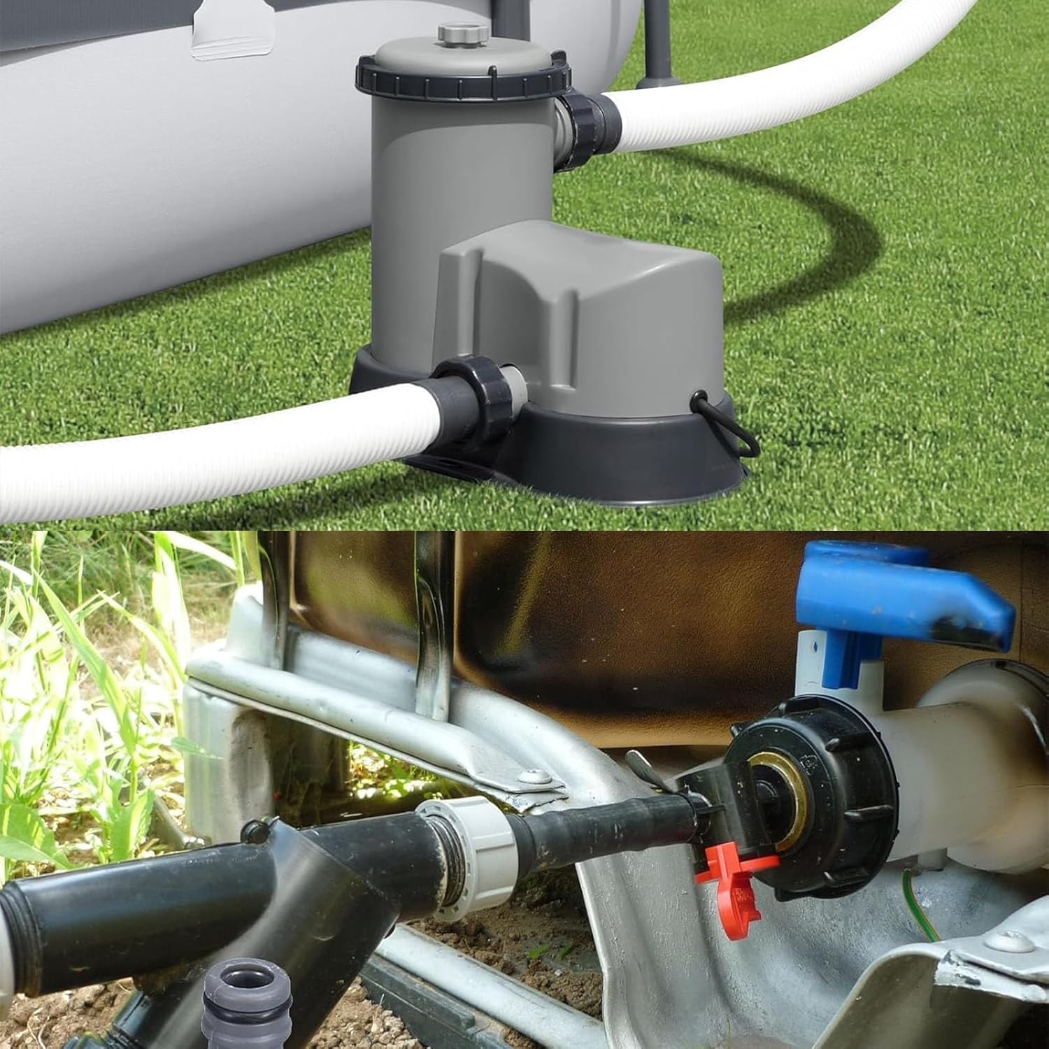 Adaptateur pour bouchon de réservoir IBC d'eau - raccord IBC S60x6 - trou fileté de 1/2 pouce - 8