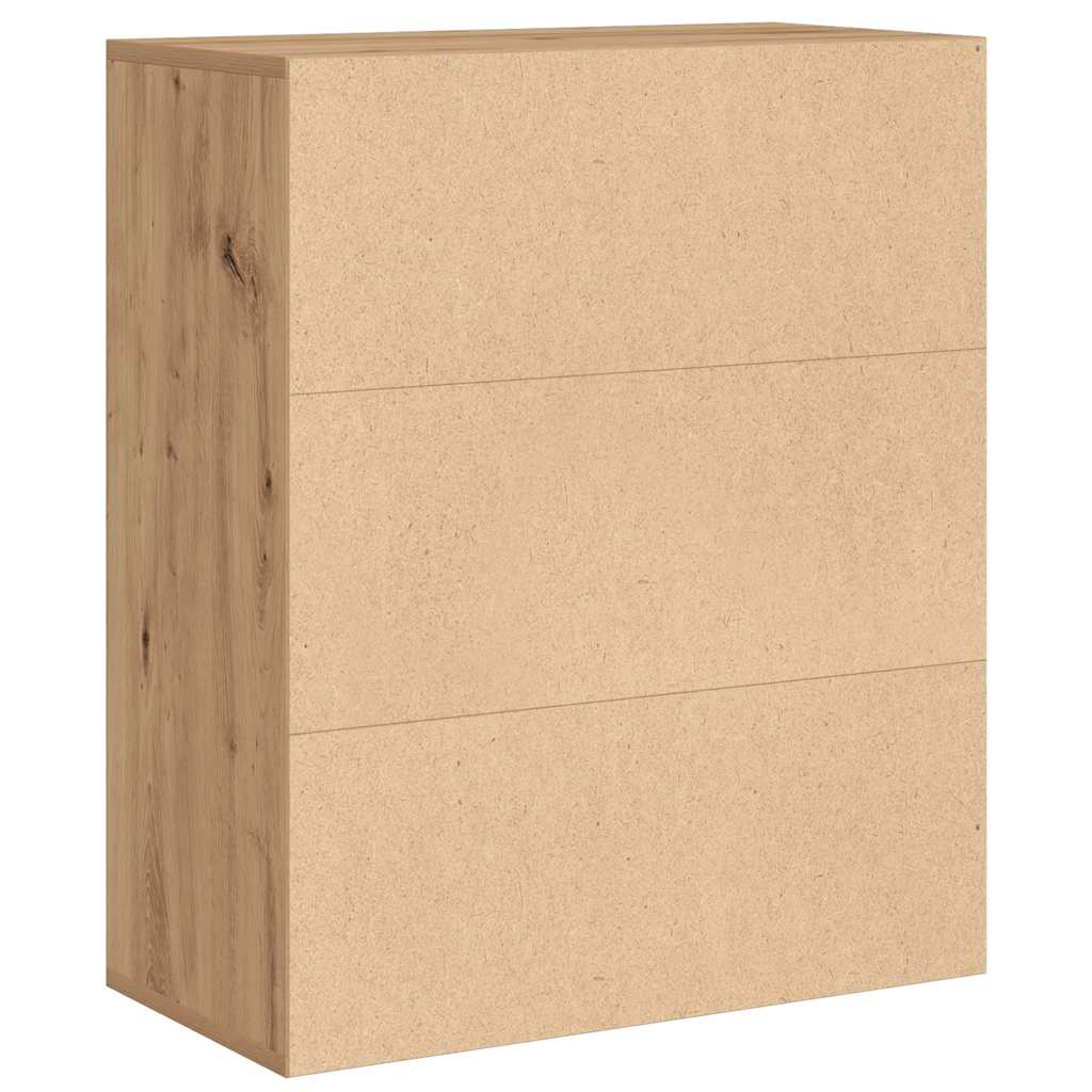 Bibliothèque pour Bureau en Bois Marron H. 71.5 x l. 60 x P. 30 cm - 6