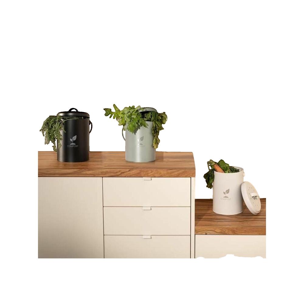 Seau à compost de cuisine crème 6l - Livoo MES154C - 2