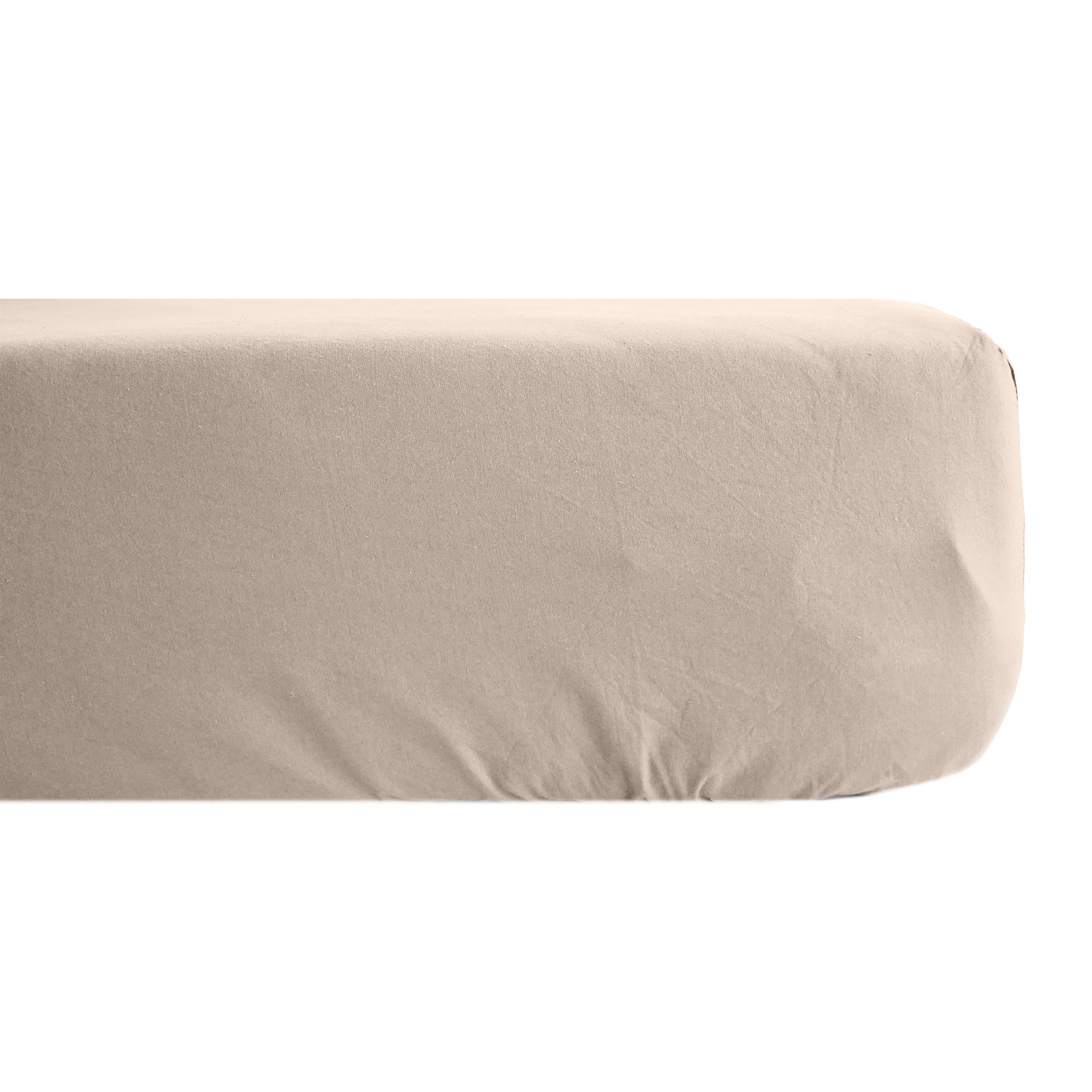 Atmosphera - Parure de lit landiha Percale Beige Lin 260x240cm