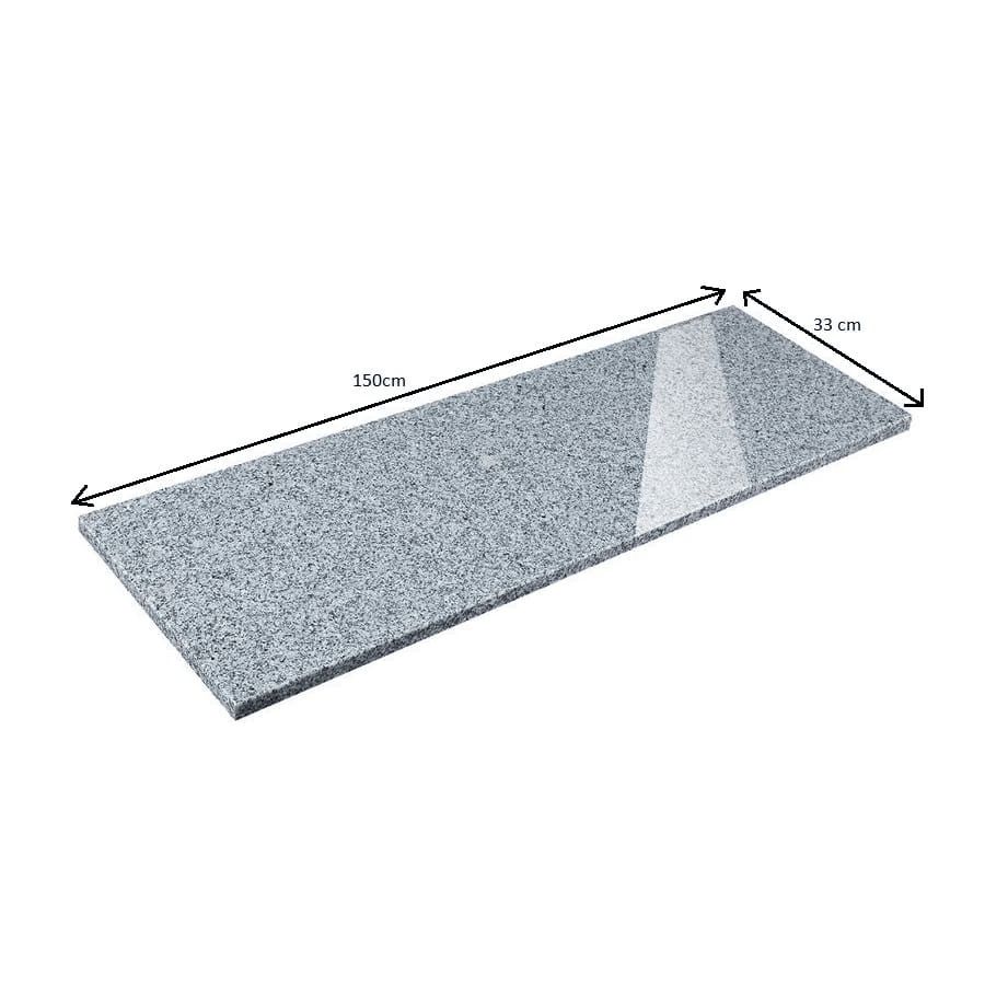 Parapet / Stopnica granitowa szara polerowana G603 150x33x2 cm