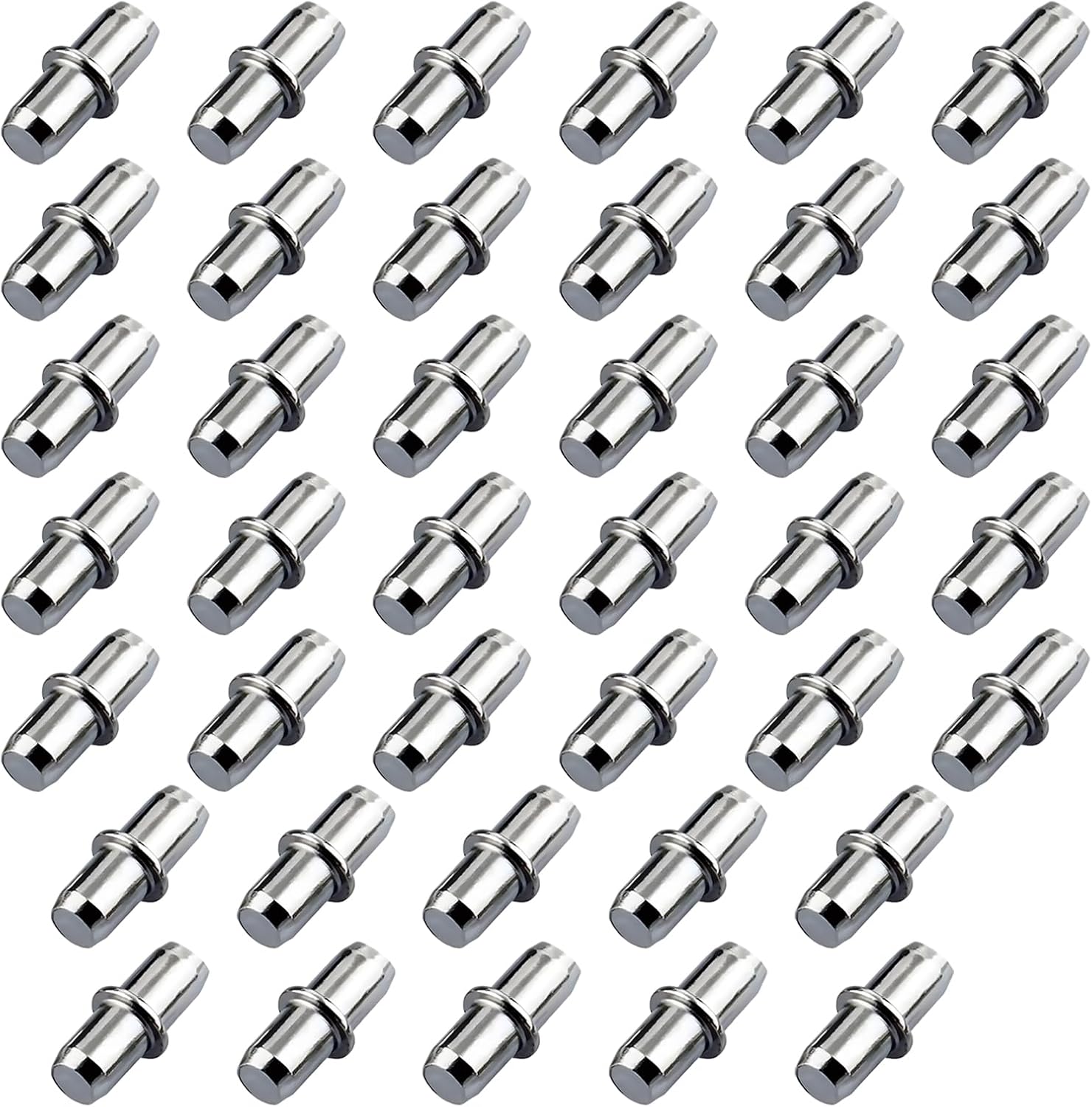 Podpórki do półek, wsporniki i kołki, 5 x 16 mm, 40 sztuk (srebrne)