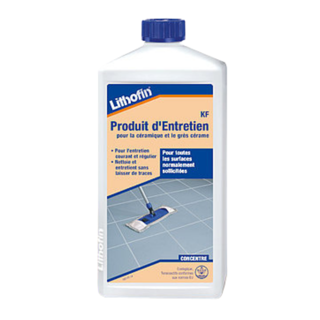 Lithofin KF Produit d'entretien 1L- Nettoyant Carrelage Et Grès Cérame 1L - Lithofin