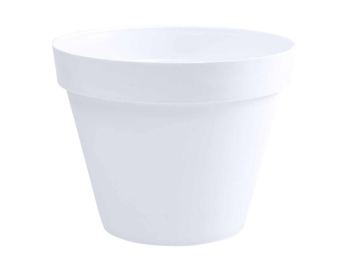 EDA Pot de fleur rond Toscane - Ø 40 x H 32 cm - 23 L - Blanc - 2