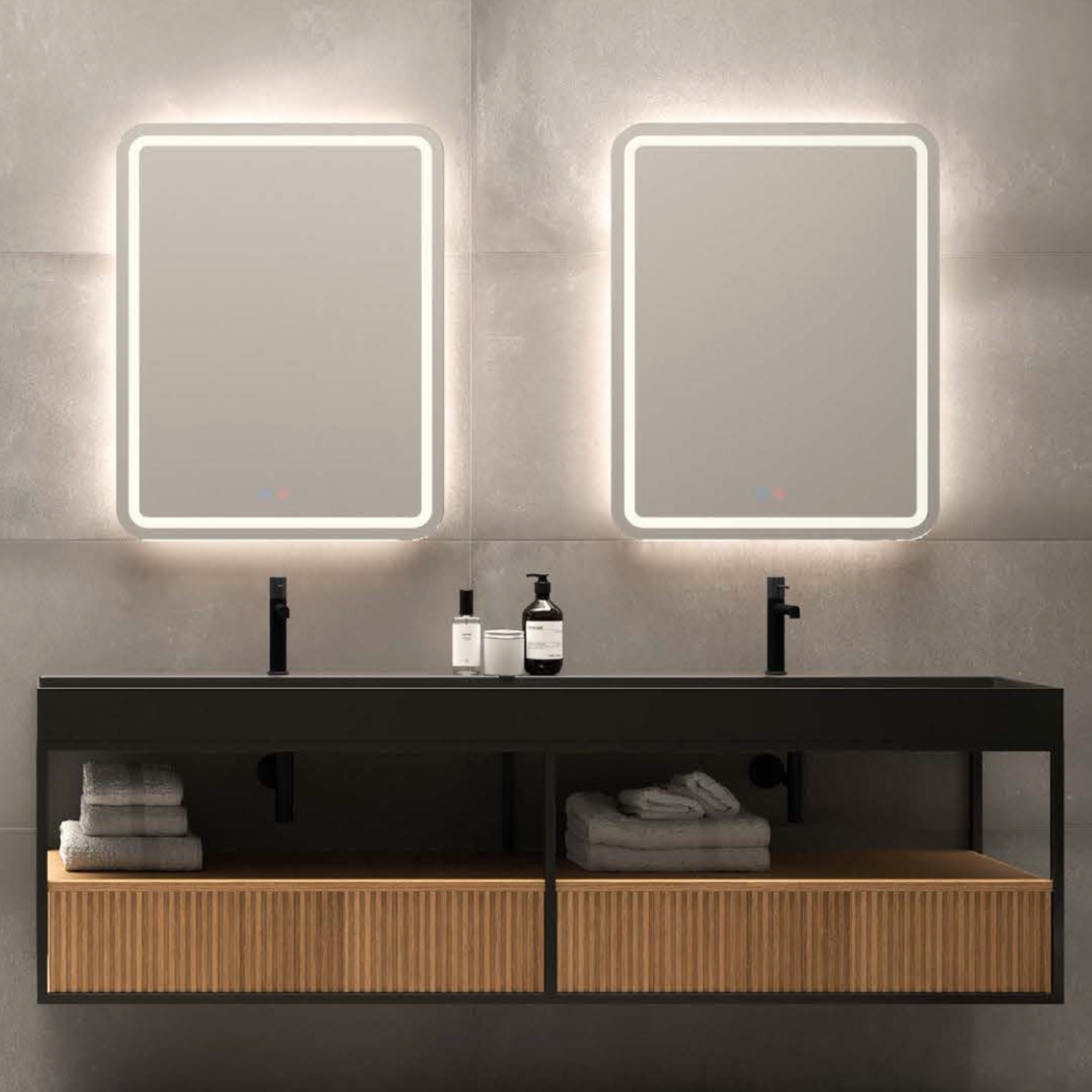 LEDIMEX - Espejo Retroiluminado 60x80cm con Luz LED y Antivaho para ...