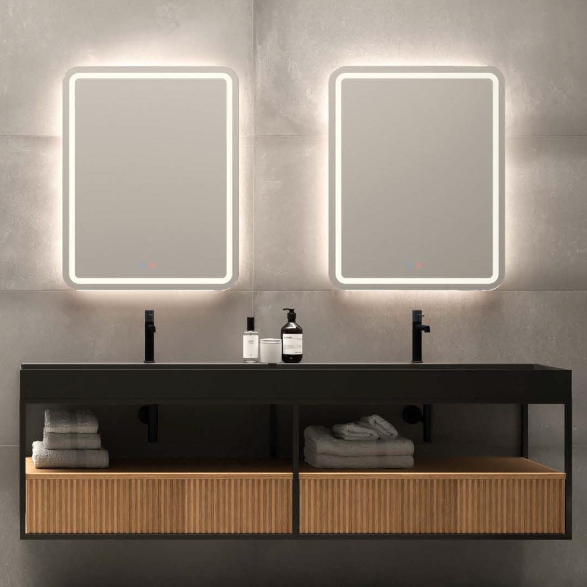 LEDIMEX - Espejo Retroiluminado 60x80cm con Luz LED y Antivaho para ...