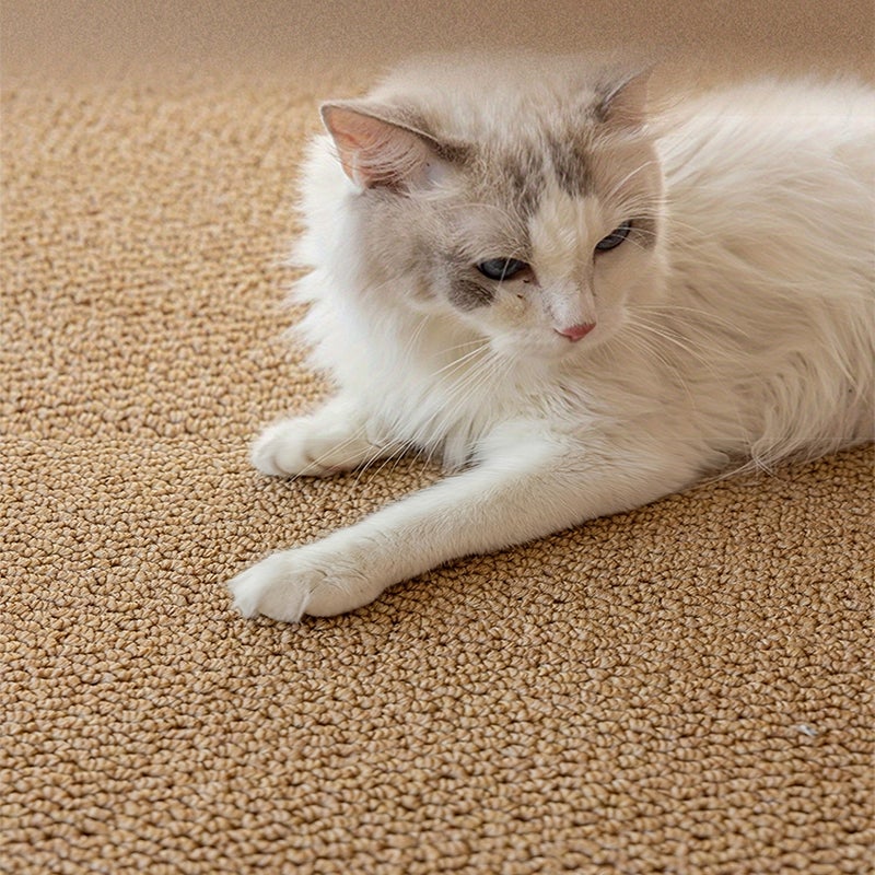 Tapete arranhador de corda natural entrançada, tapete durável para animais de estimação, tapete para pata de gato, castanho, 50 x 80 cm - 5