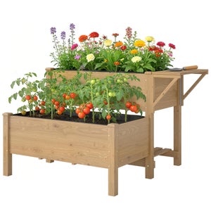 VidaXL Letto Rialzato da Giardino in PP Moca 100x43x35 cm