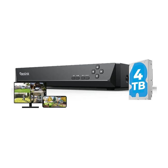Camera 4to Caméra de surveillance 16CH 4To PoE NVR filaire, Reolink | Leroy Merlin