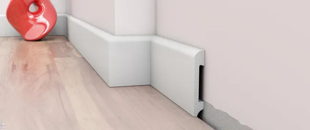 Plinthes 1 pièce / 2 mètres plinthe plinthe - blanc - matériau dur - décoration - mur - sol - plafond DP4 - 7
