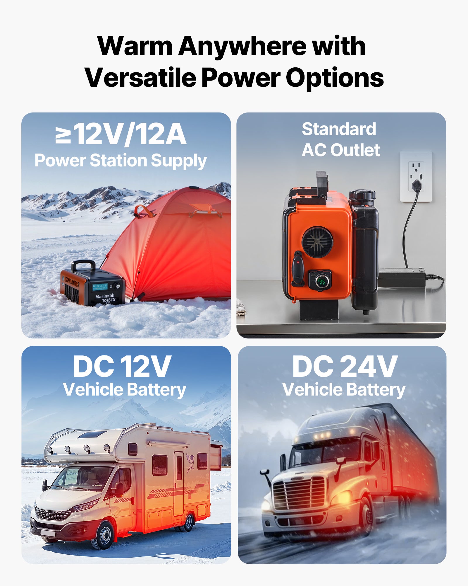 Chauffage Diesel VEVOR 8 kW DC 12 V/24 V, Tout-en-Un Portable, avec Télécommande et Écran LCD, Réservoir de Carburant 4,5 L, pour Camion Camping-car - 5