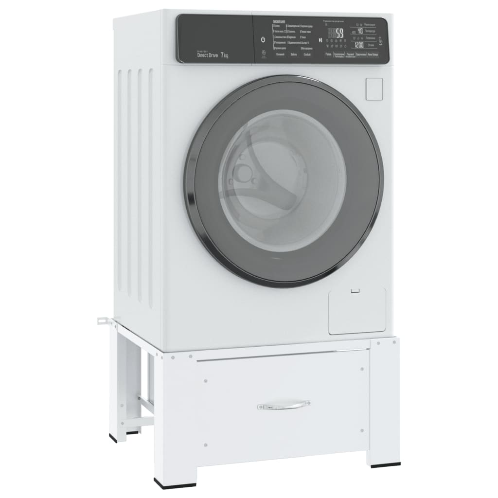 Socle Mobile Avec Roulettes Pour Machine à Laver/lave-linge - Lot De 2, Frein De Stationnement, Hauteur 46 Cm