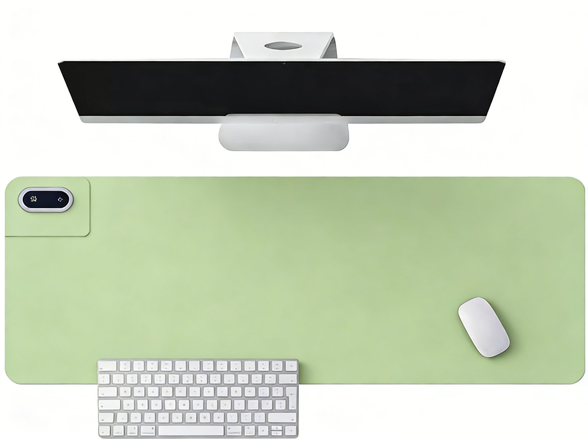 Podgrzewana podkładka pod mysz USB – z 5 regulowanymi poziomami temperatury – inteligentna kontrola temperatury – 80 × 33 cm – zielona