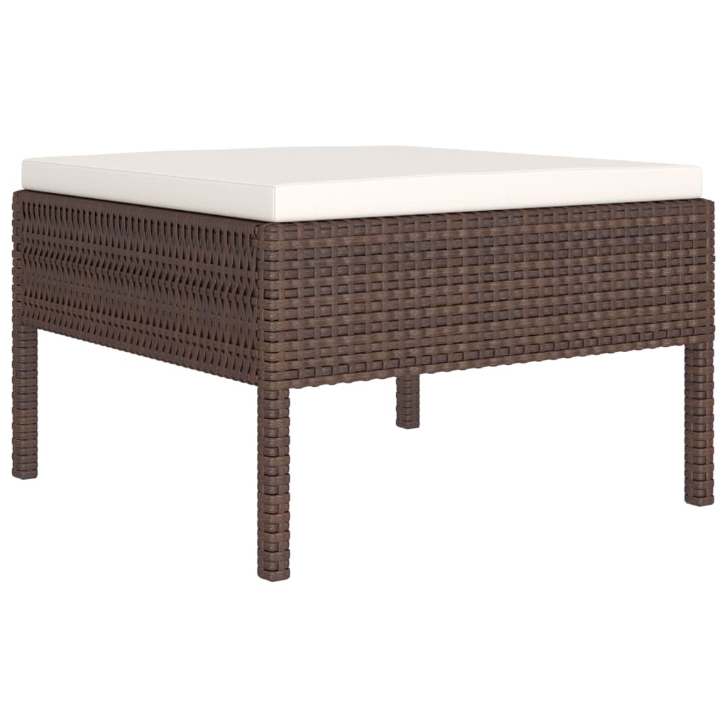 Maison Exclusive - Set Divani da Giardino 2 pz con Cuscini in Polyrattan Marrone - 4