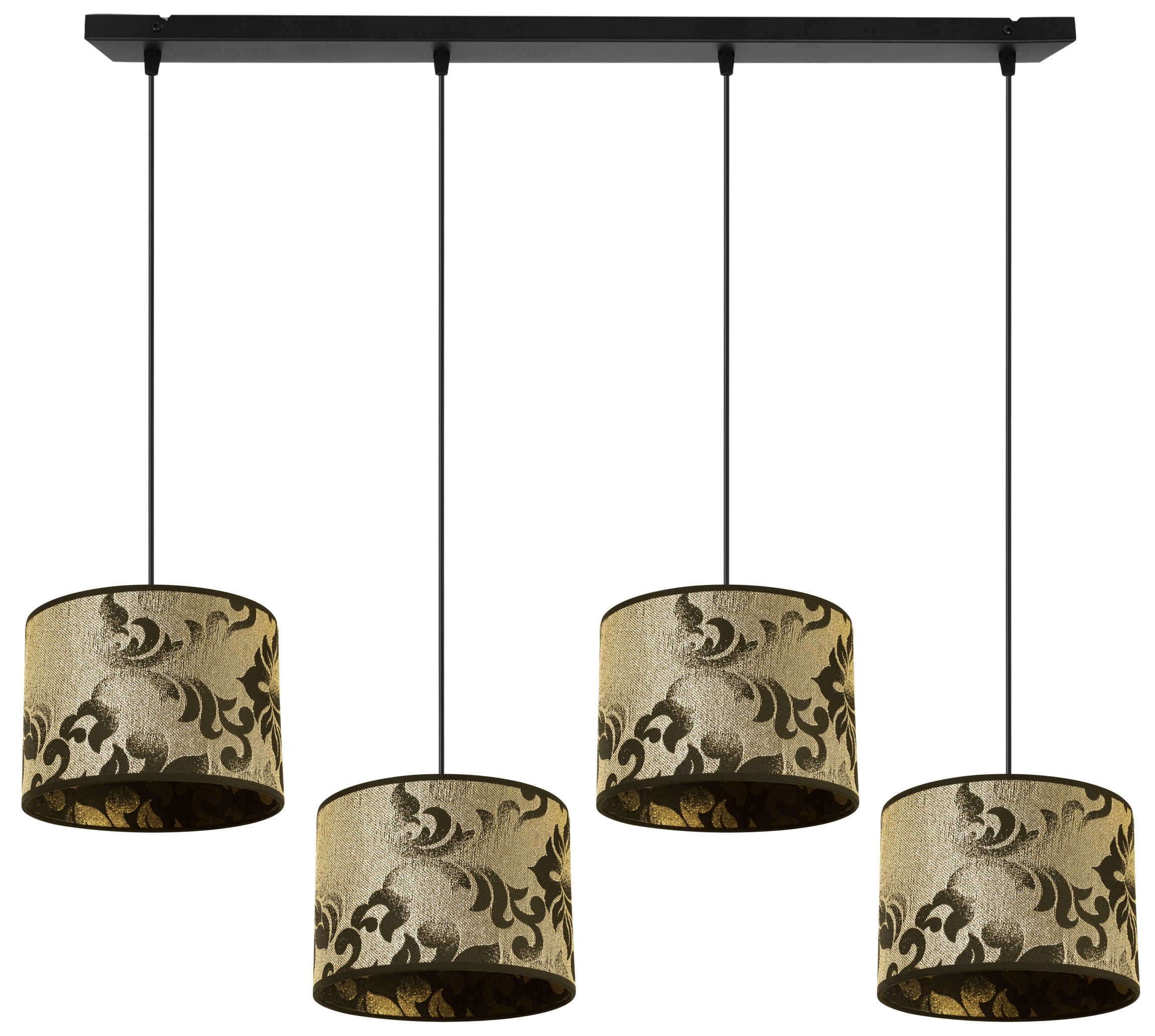 Lampa sufitowa wisząca Werona classic 4xE27 abażur owalny złoty Light Home LH