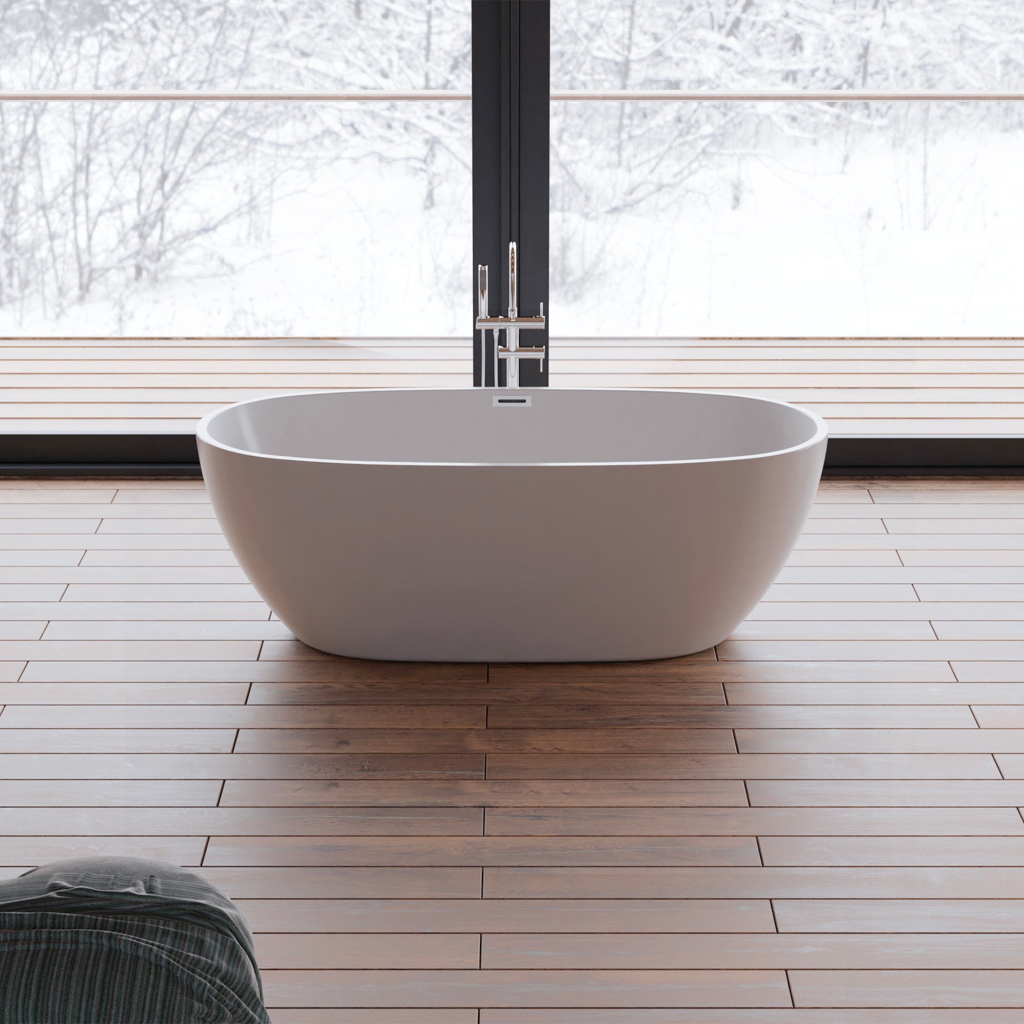 Baignoire Ilot Samba 170 blanche 170 x79 x58 cm, by SPALINA - 8