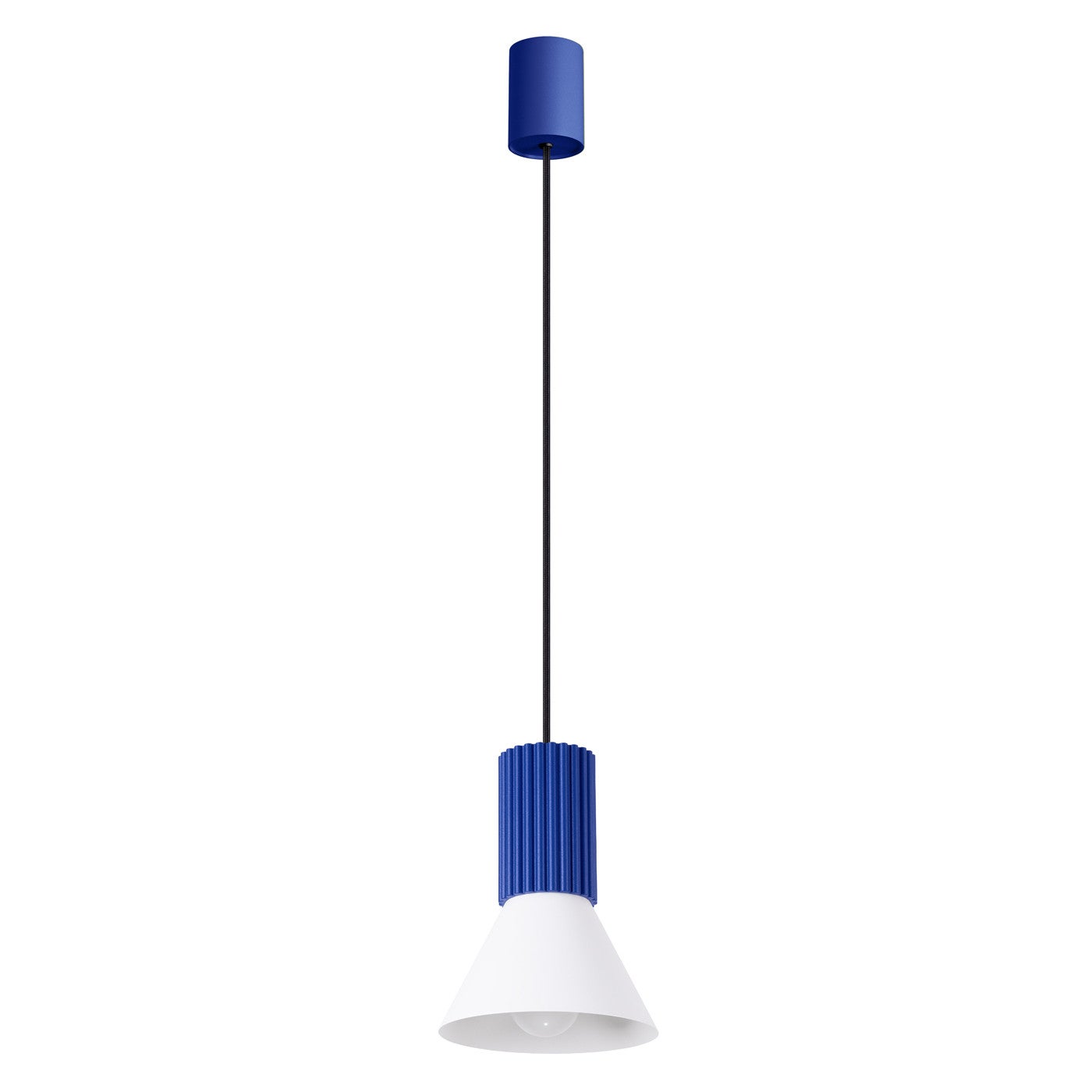 Lampa sufitowa ryflowana ESTRIA ultramaryna 1xE14x15W metal wym:120x14x14cm IP20 Sollux Lighting