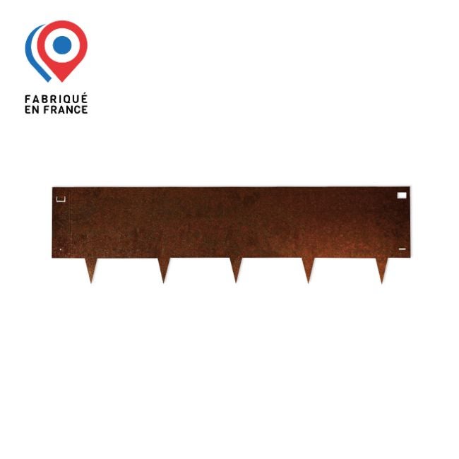 Bordure de Jardin Métal Acier Corten Brut 100x20cm épaisseur 1,5mm - madecoupesurmesure - 6