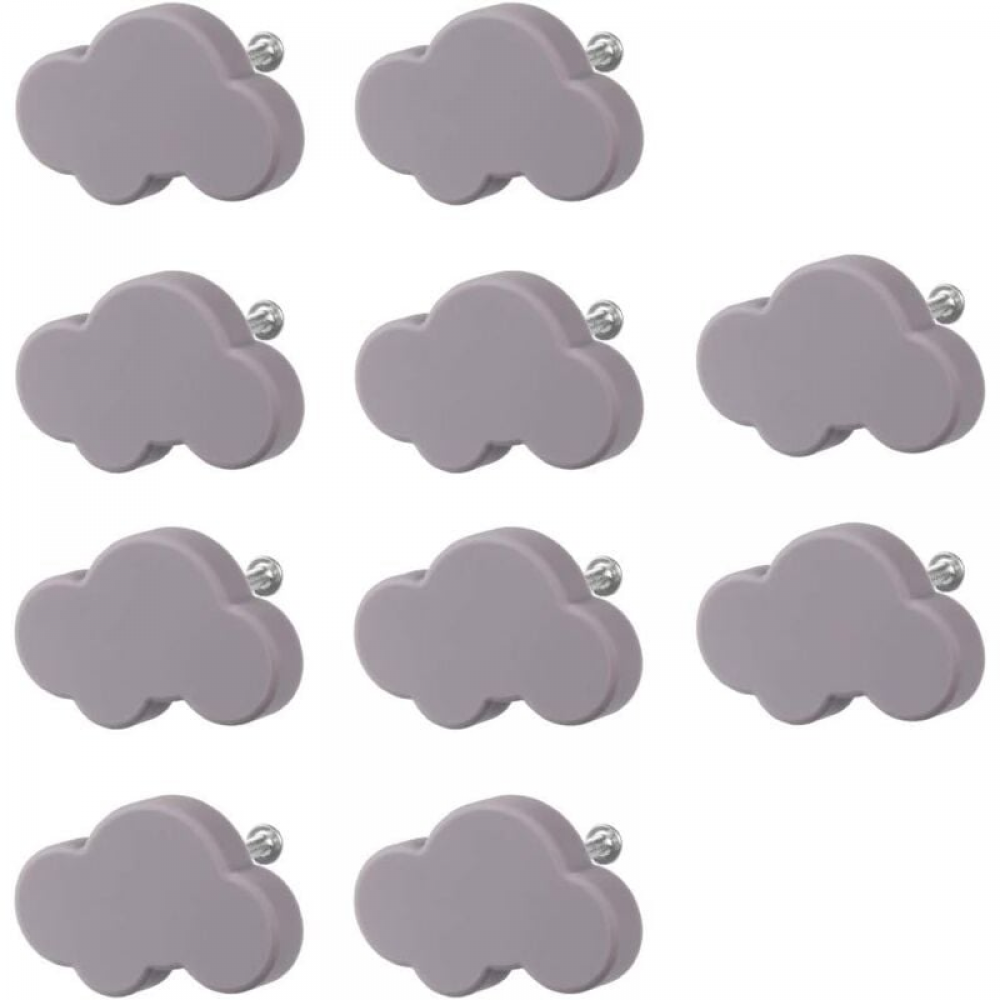 Uchwyty meblowe - do szuflad, szafek - stop cynku - PVC - 10 sztuk - 54 mm - szare