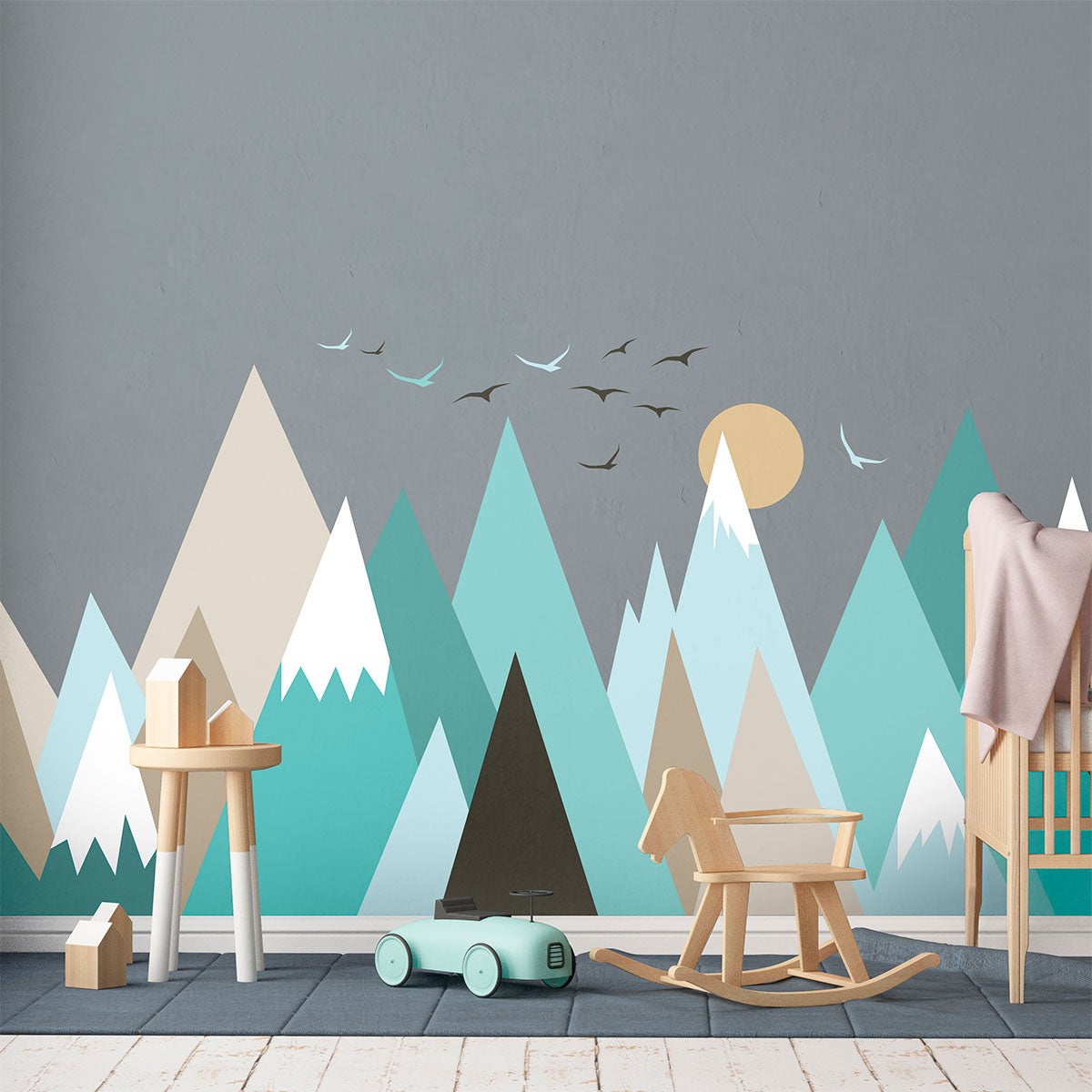 Adesivo bambino di montagna scandinavo guika - Sticker adesivo - adesivi murali - 60x90cm - 3