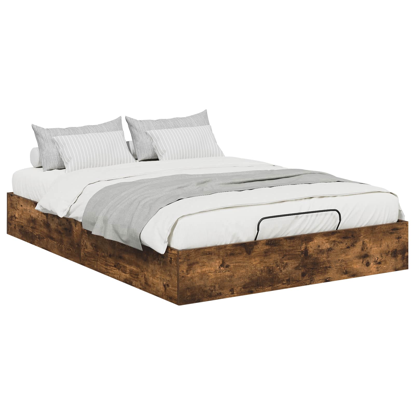 Cadre de lit ottoman avec rangement Chêne fumé 203 x 140 x 25 cm - 3
