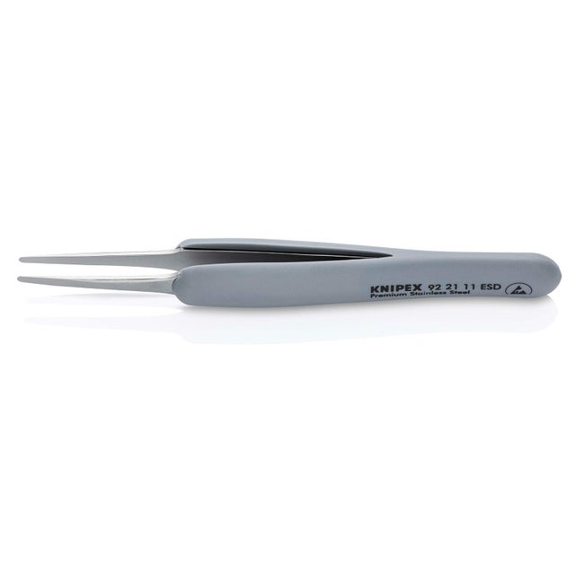 Knipex pincette en caoutchouc ESD acier inoxydable 123 mm - 92211...