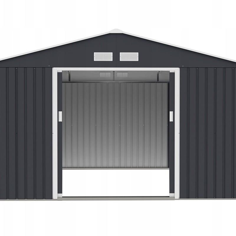 Garaż Metalowy Ogrodowy Domek Narzędziowy 340x319x200cm M-E