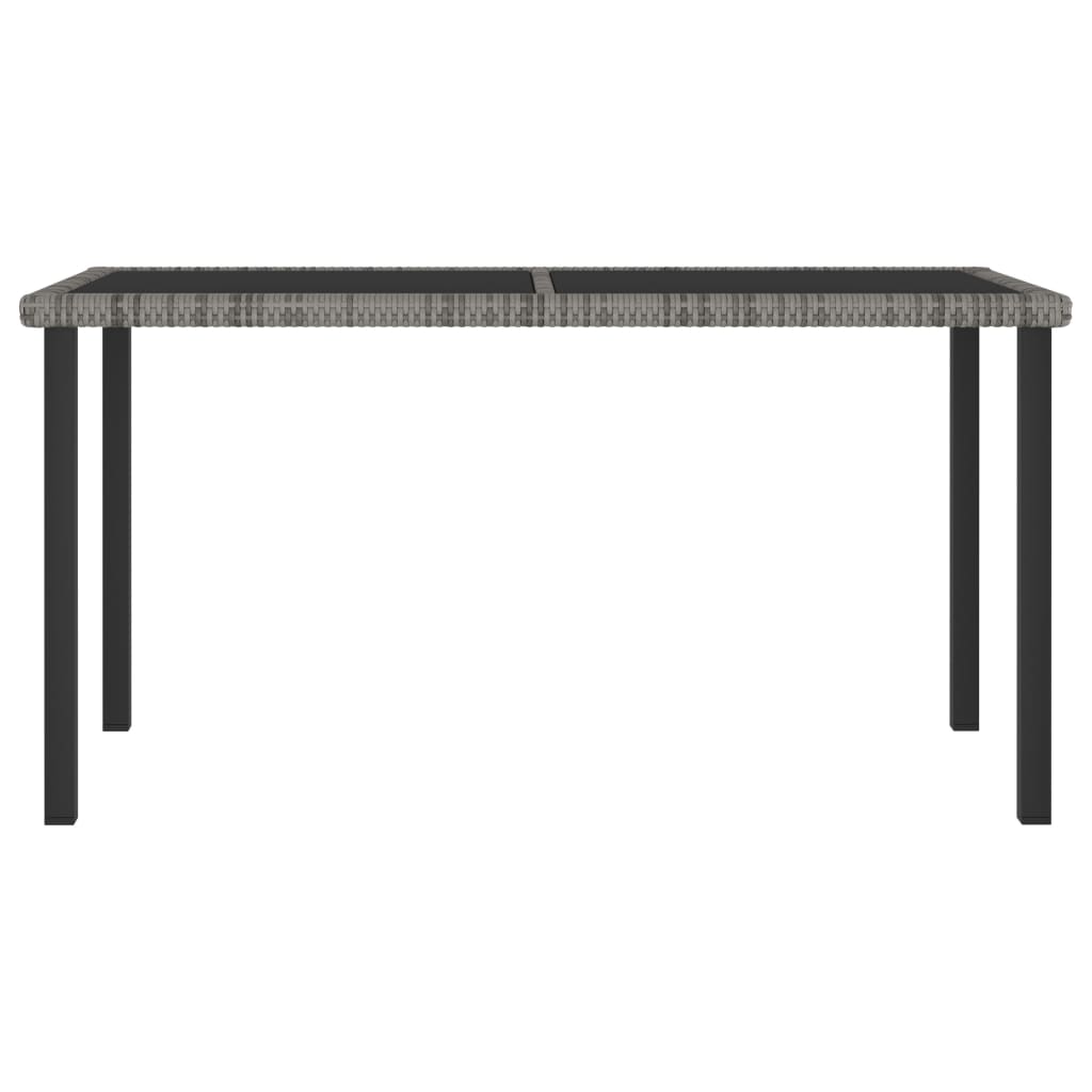 Maison Exclusive - Set da Pranzo da Giardino 5 pz in Polyrattan Grigio - 4