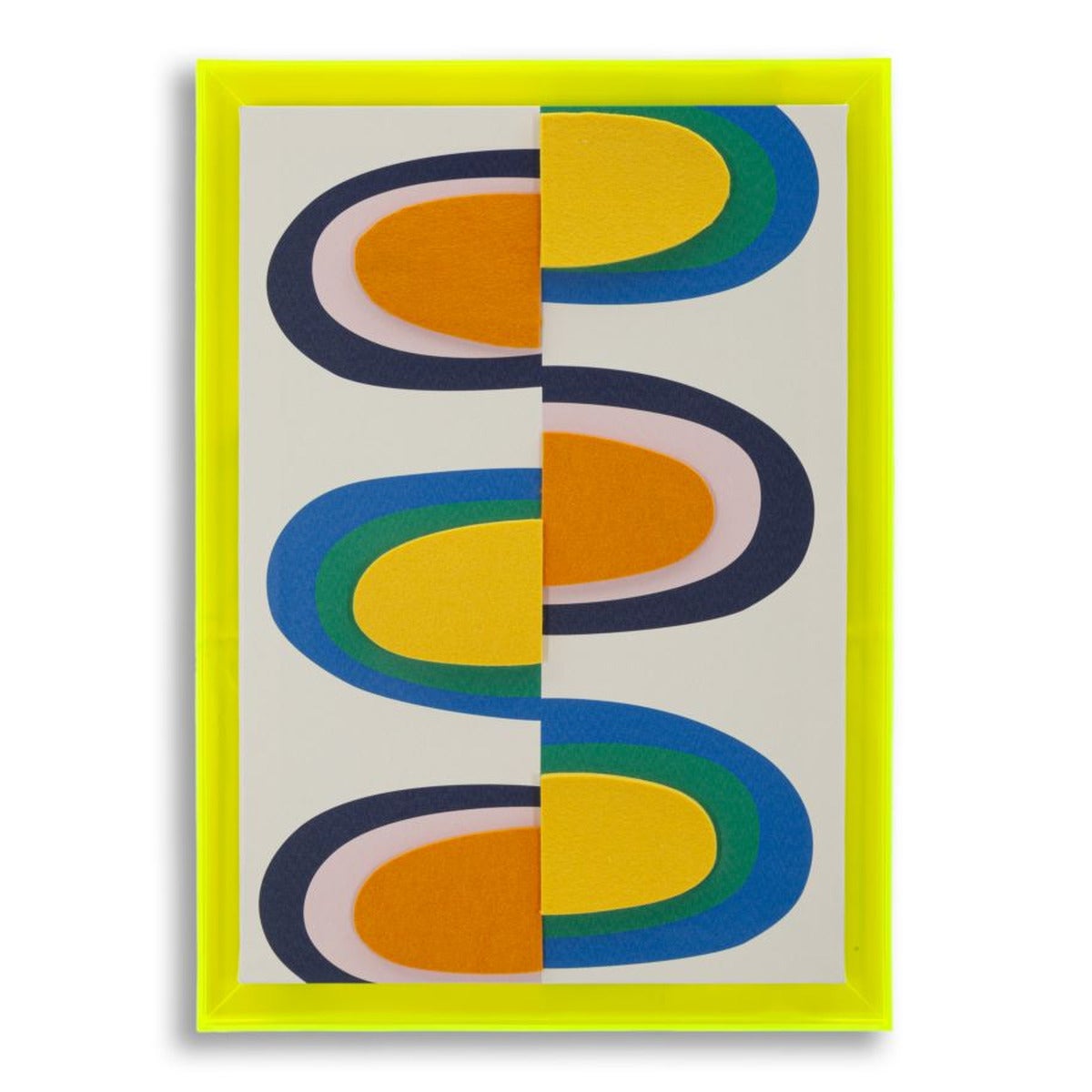 Wydruk na Płótnie z Ramą Psychodeliczny 6, Drewno, Wielokolorowy, Seven Design