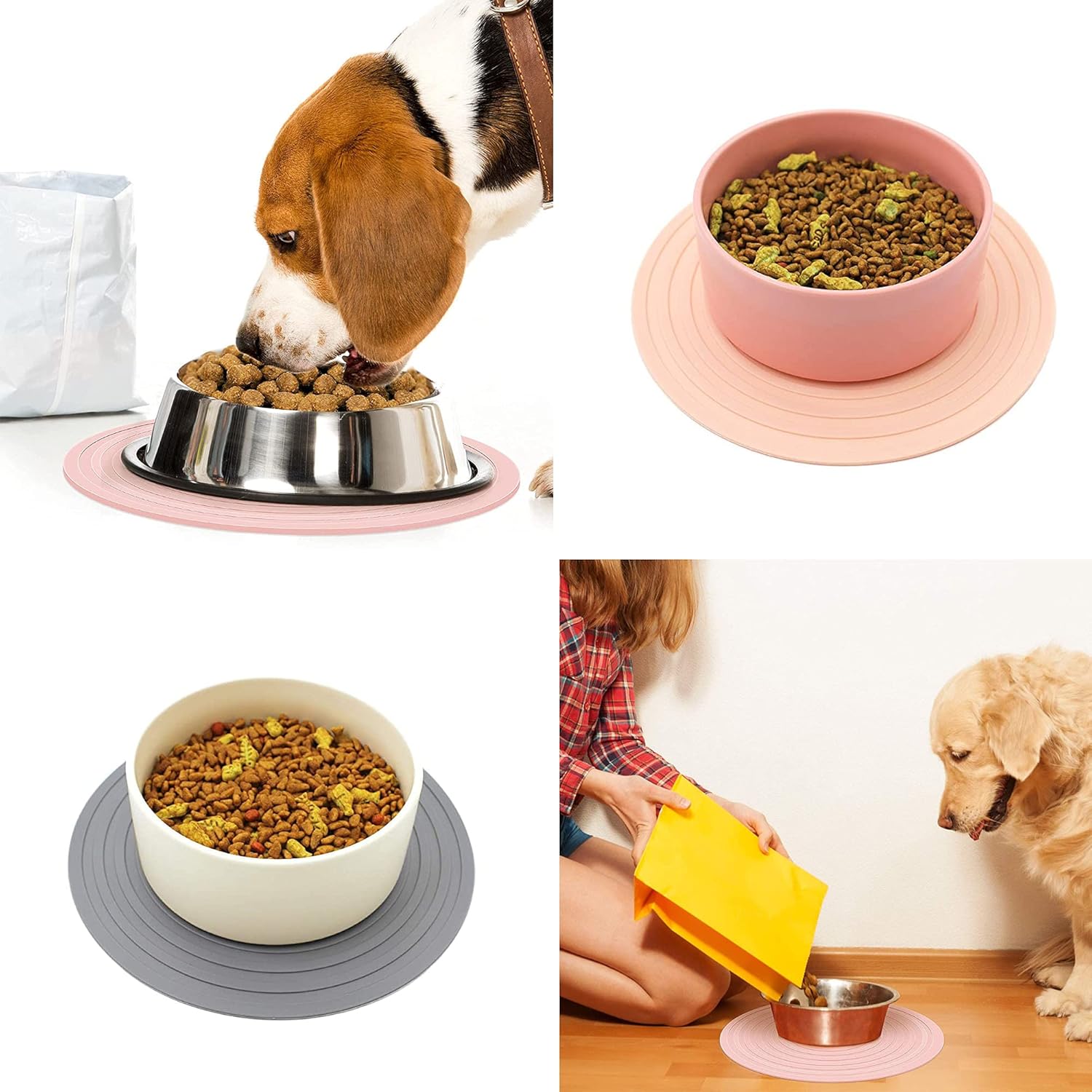 2 alfombrillas de silicona portátiles para comida de perros y gatos. - 6