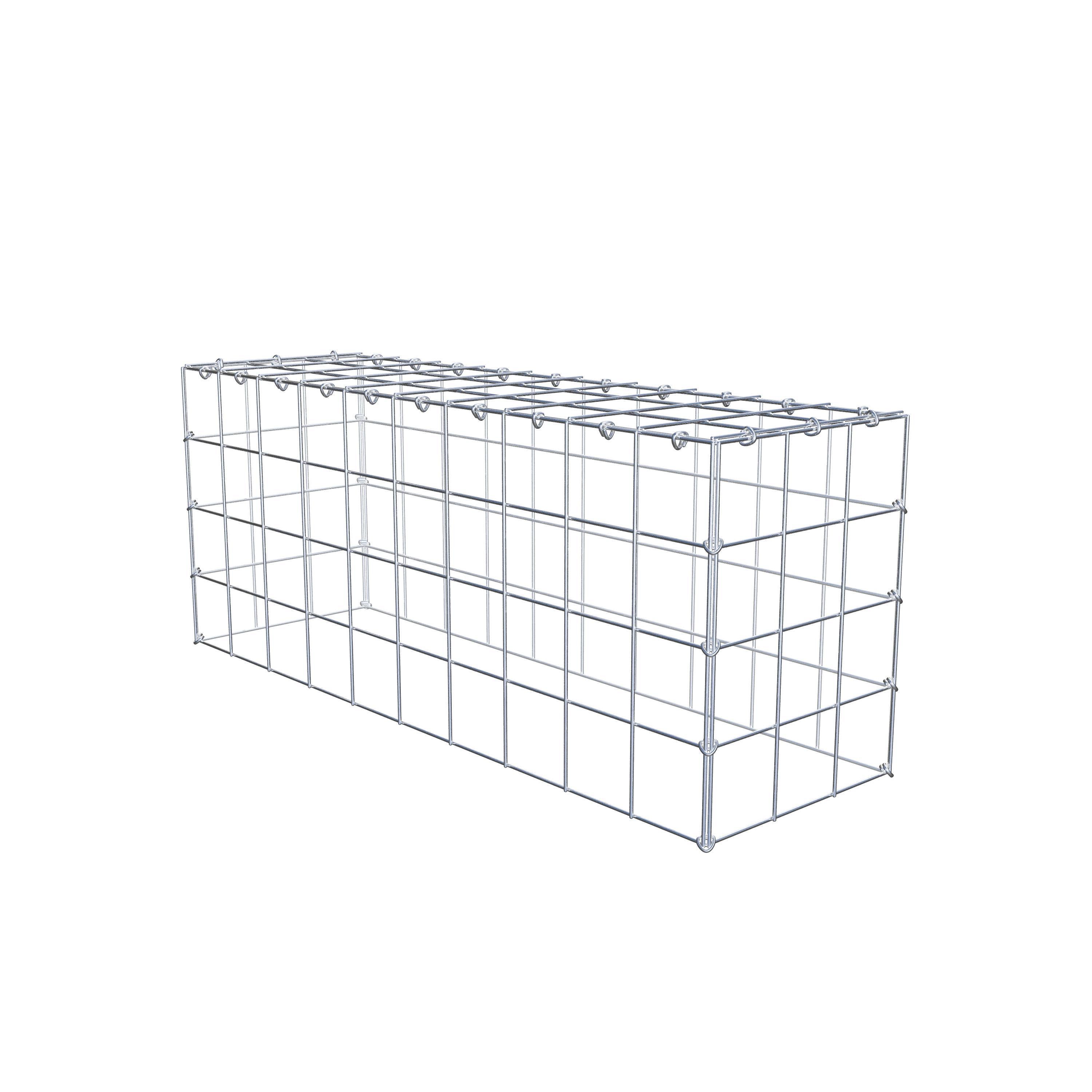 Gavión para apilar en acero galvanizado 100x40x30cm (LxAxP), malla 10 x 10cm, Anillo en C, sin rejilla inferior - 7
