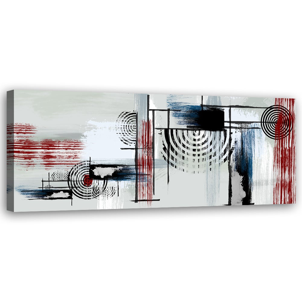 Obraz na płótnie, Abstrakcja na szarym tle 120x40