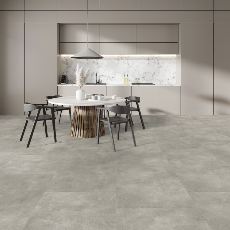 Dalle de sol PVC clipsable sous-couche intégrée effet béton pepper taupe GERFLOR Senso Premium Rigid Acoustic - 8