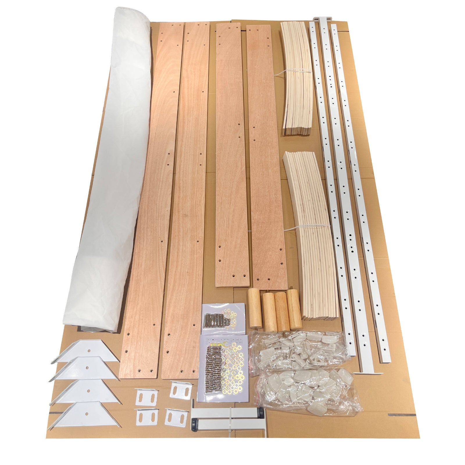 TEENO Sommier à lattes 140 x 190 cm, 9 pieds, 2 x 14 lattes, gris - 8